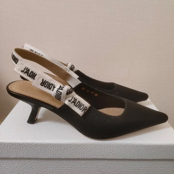 Dior Black Slingback Heels - Picture 1 of 4
